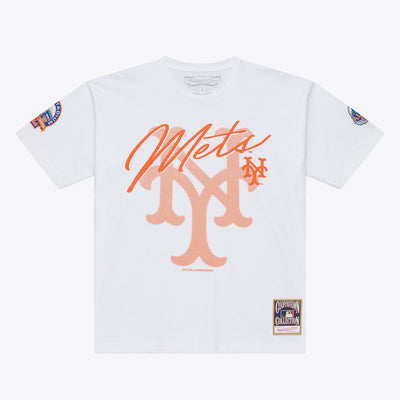 Mitchell & Ness New York Mets White Scripted Classic T-Shirt