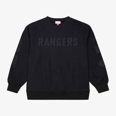 Mitchell & Ness New York Rangers Black Phantom Fleece Sweatshirt