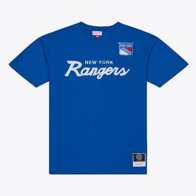 Mitchell & Ness New York Rangers Blue Head Coach T-Shirt