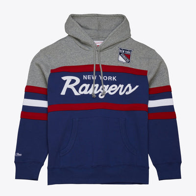 Mitchell & Ness New York Rangers Navy Head Coach Pullover Hoodie