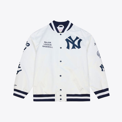 Mitchell & Ness New York Yankees Arctic White Lightweight Satin Full-Snap Jacket