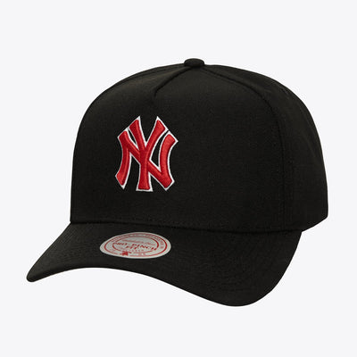 Mitchell & Ness New York Yankees Black & Red Pro Pinch Snapback Hat