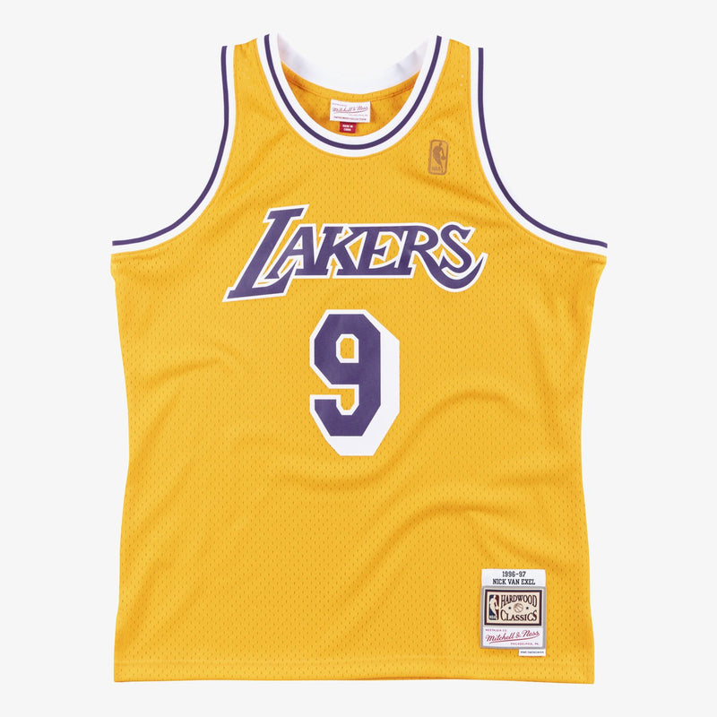 Mitchell & Ness Nick Van Exel Los Angeles Lakers 1996-97 Gold Swingman Player Jersey
