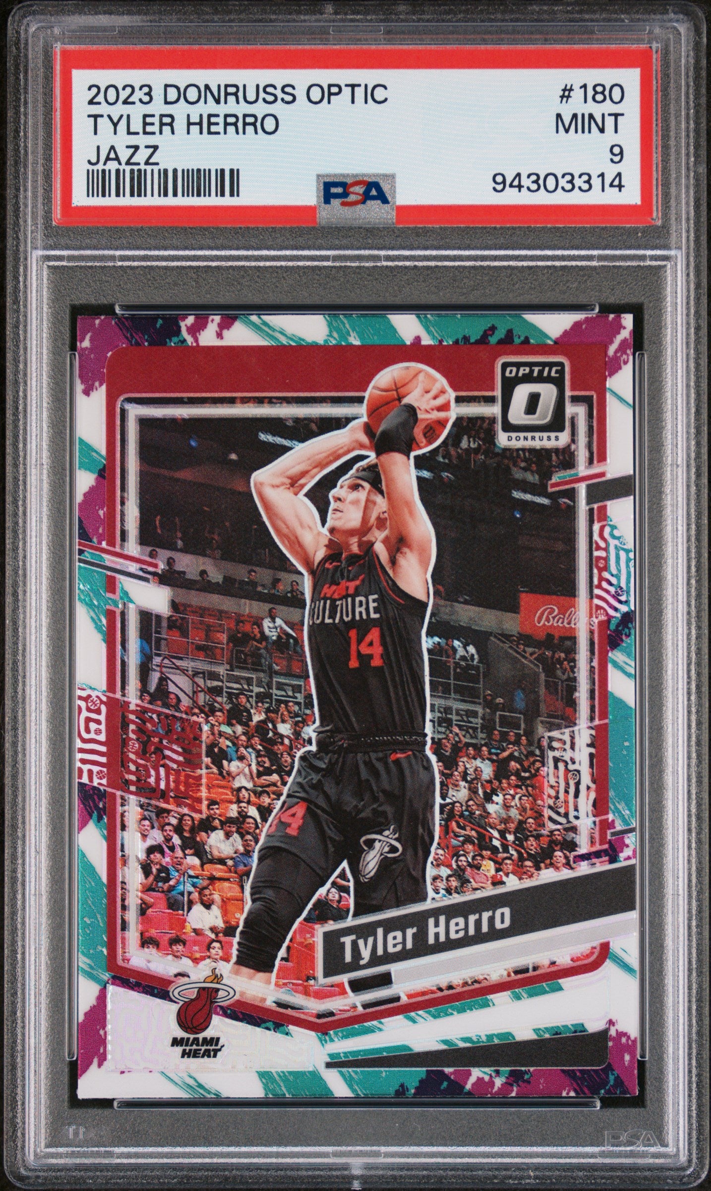 2023 Panini Donruss Optic Jazz Tyler Herro #180 PSA 9