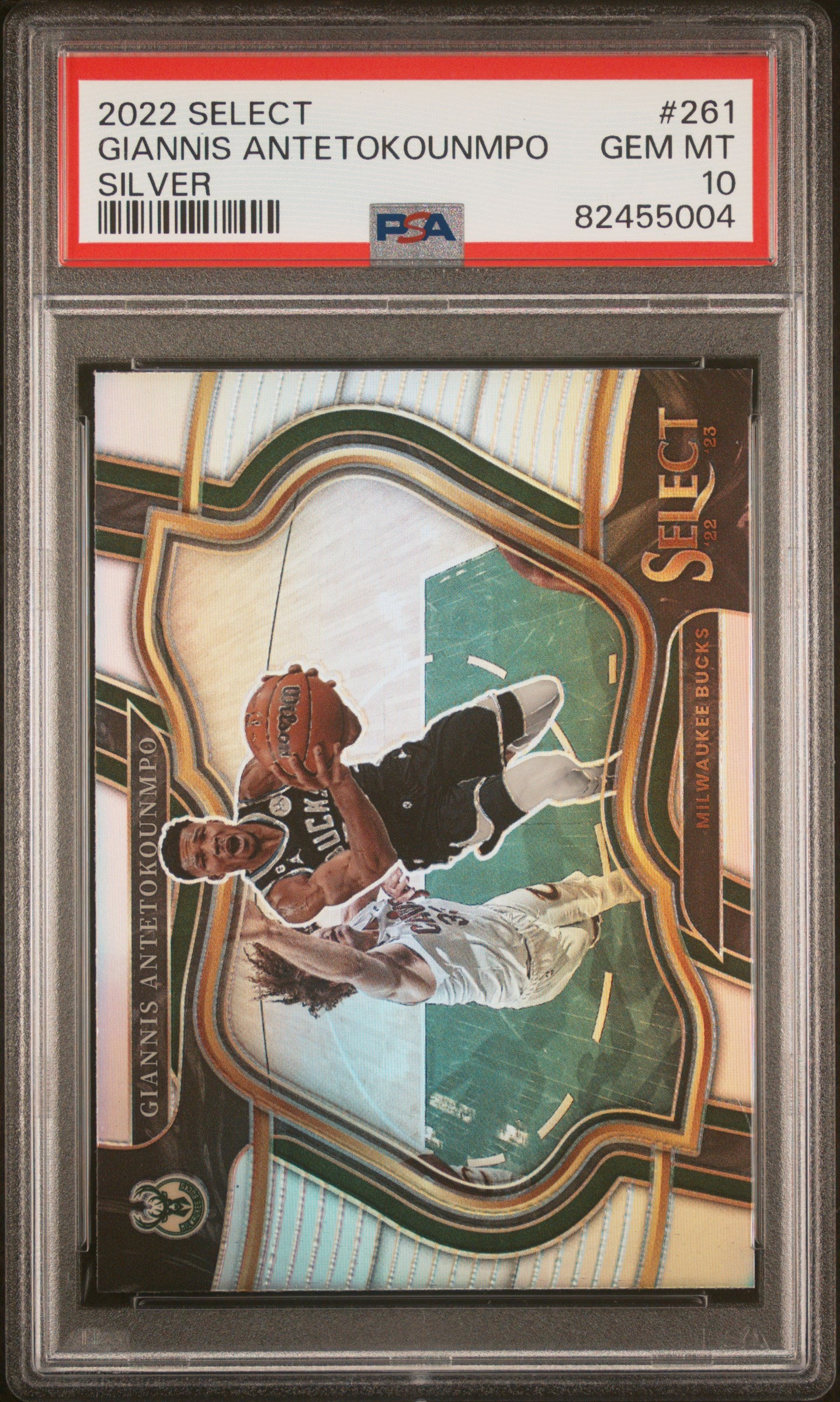 2022 Panini Select #261 Giannis Antetokounmpo Silver PSA 10