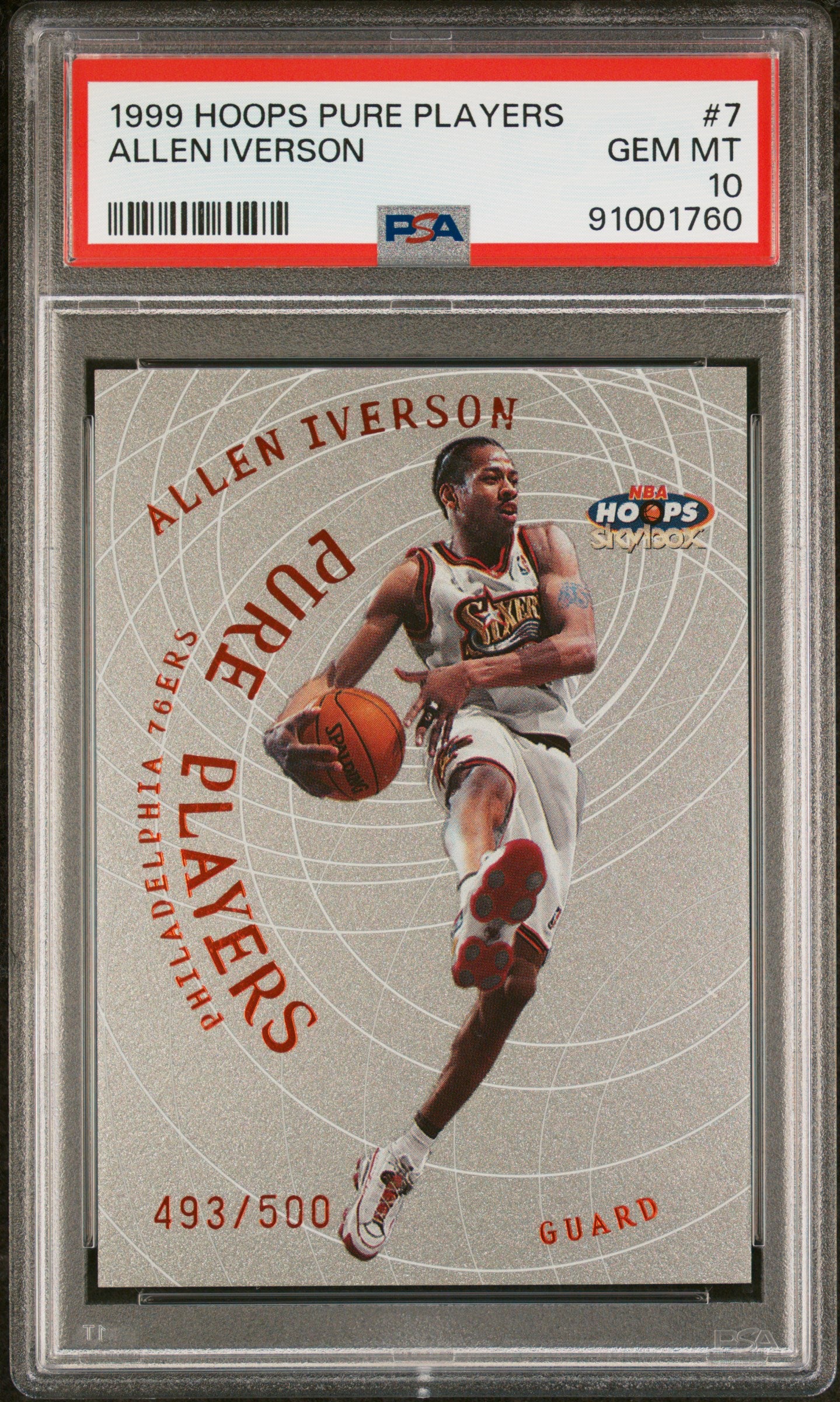 1999 Hoops #PP7 Allen Iverson Pure Players /500 PSA 10