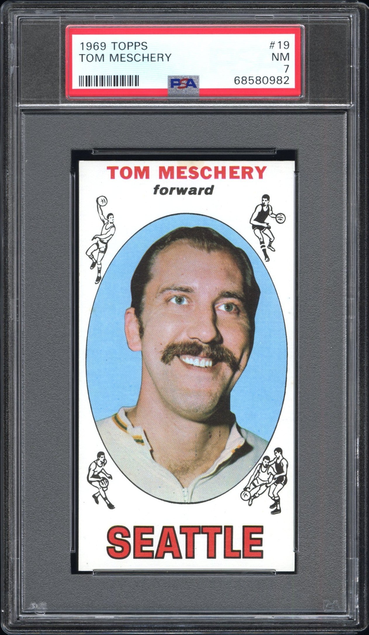 1969 Topps #19 Tom Meschery PSA 7