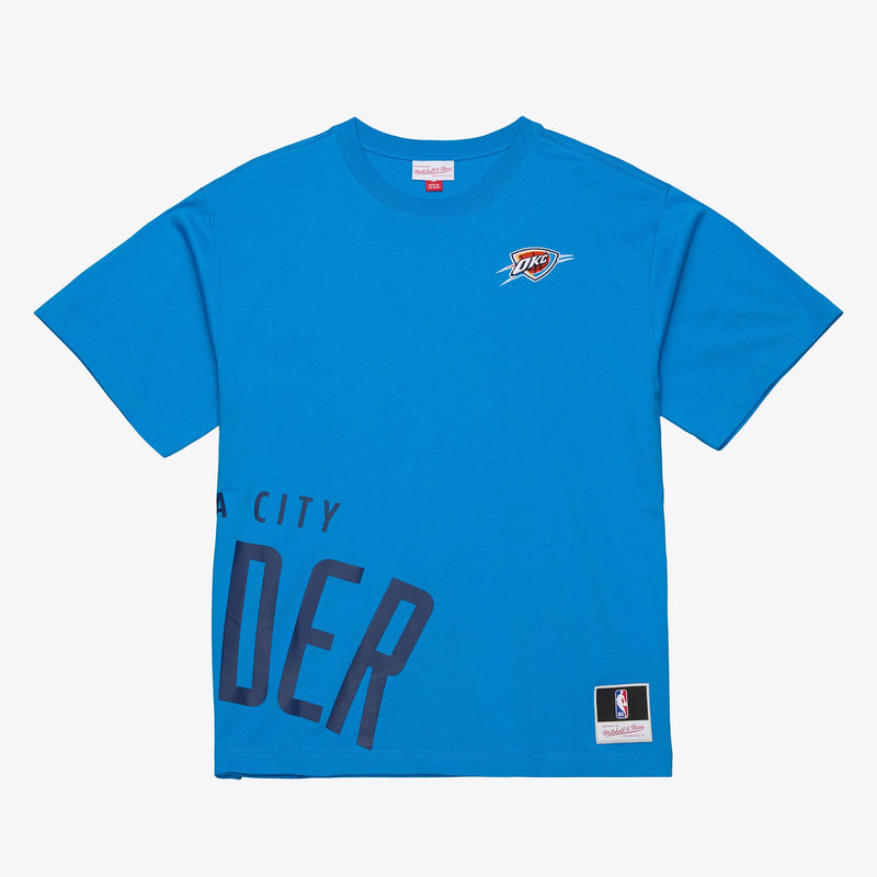 Mitchell & Ness Oklahoma City Thunder Blue Playoff Win Premium T-Shirt