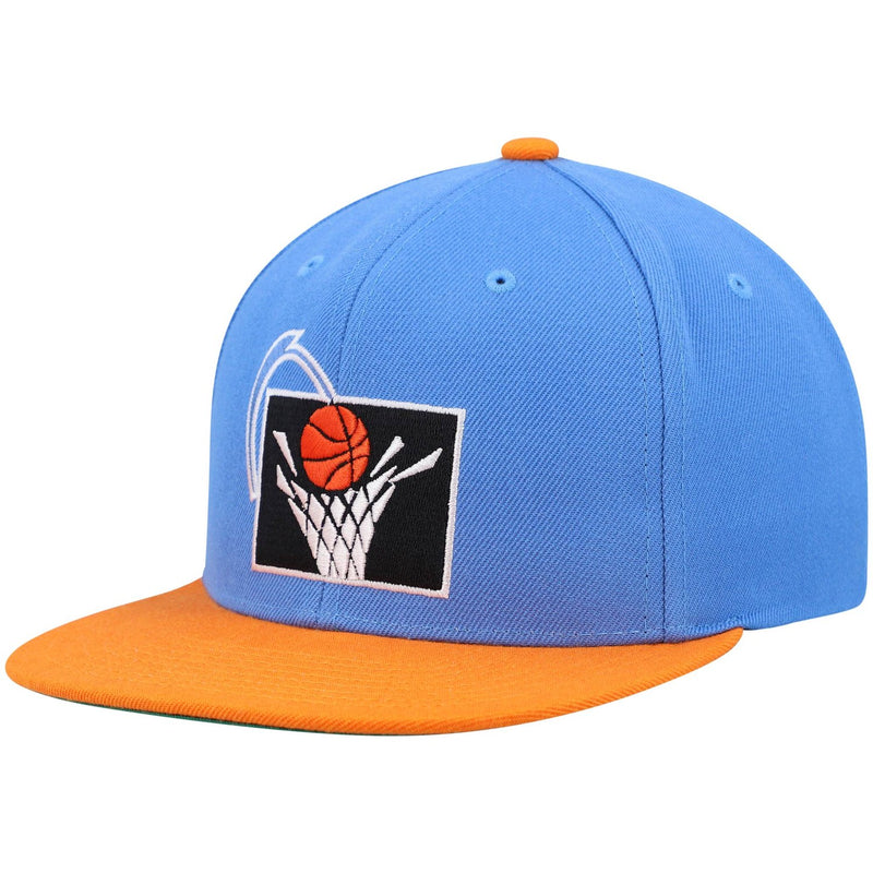 Cleveland Cavaliers Mitchell & Ness Hardwood Classics Team Two-Tone 2.0 Snapback Hat - Blue/Orange