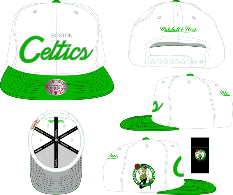 Mitchell & Ness Boston Celtics White/Green Heritage Script