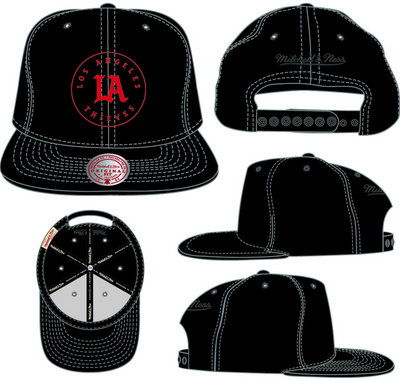 Mitchell & Ness Los Angeles Thieves Black Primary Snapback Hat