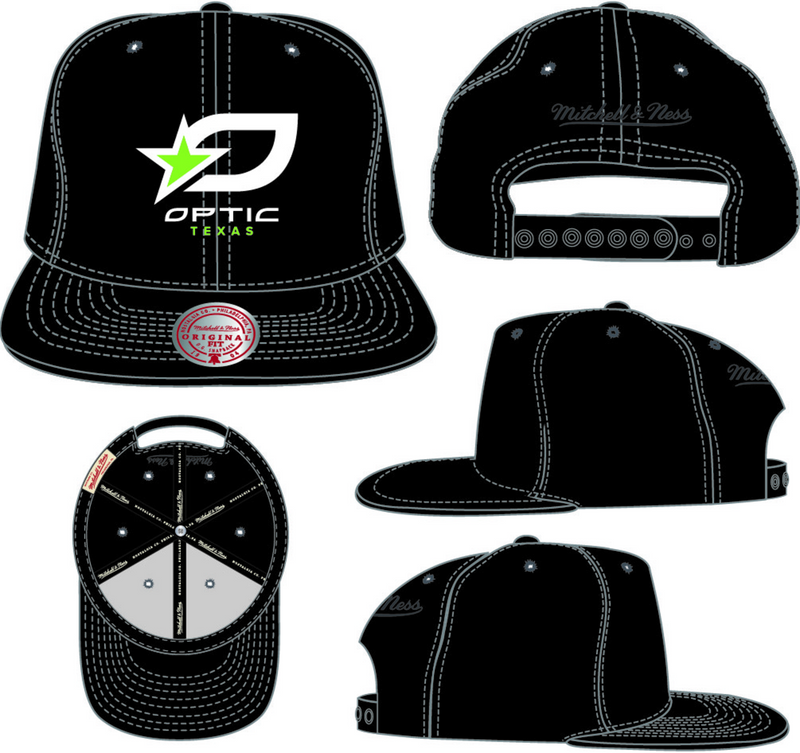 Mitchell & Ness Texas Optic Black Primary Snapback Hat