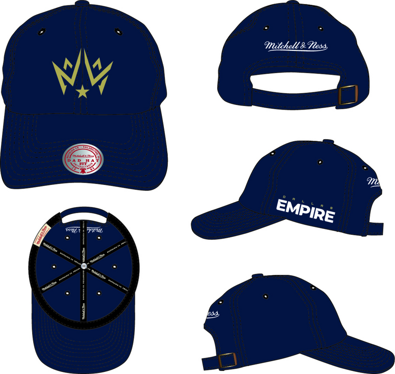 Mitchell & Ness Dallas Empire Navy Team Dad Strapback Hat