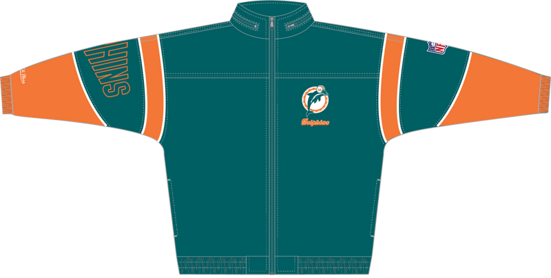 Mitchell & Ness Miami Dolphins 1992 Dolphins Blue Sideline Jacket