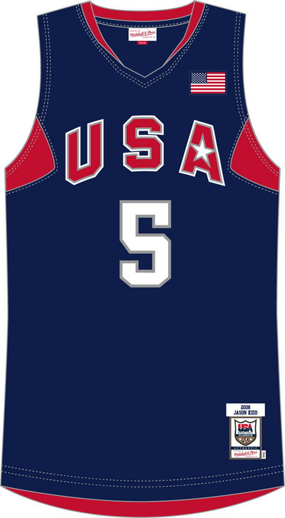 Mitchell & Ness Jason Kidd Team USA 2008 Navy Dark Jersey
