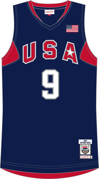 Mitchell & Ness Dwyane Wade Team USA 2008 Navy Dark Jersey