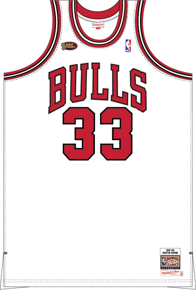 Mitchell & Ness Scottie Pippen Chicago Bulls 1997 White Home Finals Jersey
