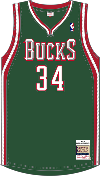 Mitchell & Ness Giannis Antetokounmpo Milwaukee Bucks 2013 Bucks Green Road Jersey