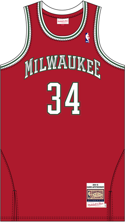 Mitchell & Ness Giannis Antetokounmpo Milwaukee Bucks 2014 Red Home Jersey