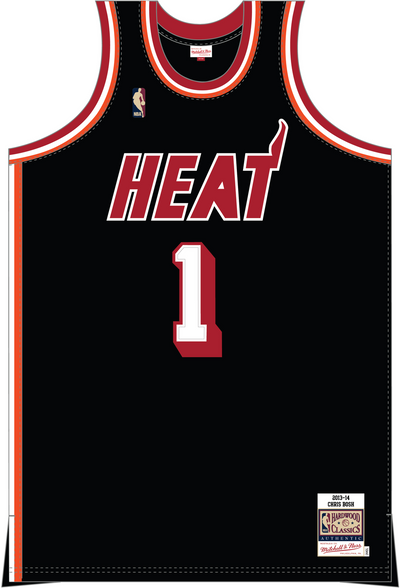 Mitchell & Ness Chris Bosh Miami Heat 2013 Black Hardwood Classics Dark Jersey