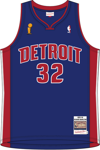 Mitchell & Ness Richard Hamilton Detroit Pistons 2003 Royal Dark Finals Jersey