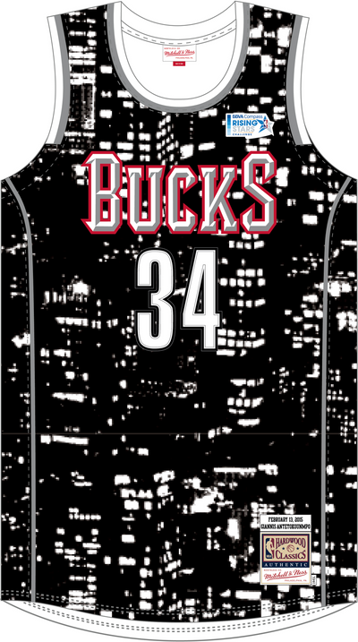 Mitchell & Ness Giannis Antetokounmpo NBA All-Star 2015 Black/White World Rising Stars Jersey