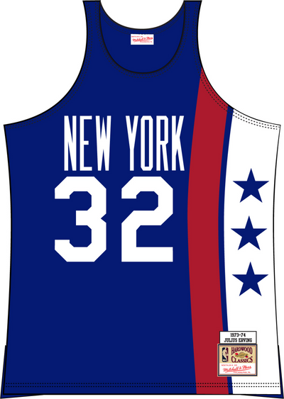 Mitchell & Ness Julius Erving New York Nets Royal Authentic Road Jersey 1973-1974