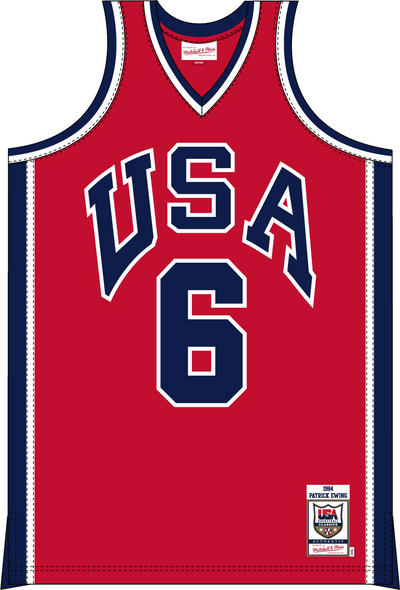 Mitchell & Ness Patrick Ewing Team USA 1984 University Red Authentic Jersey