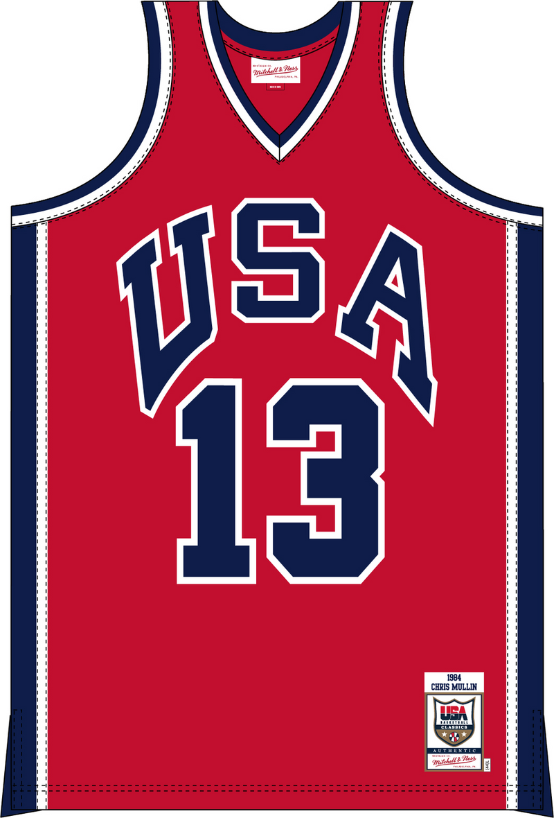 Mitchell & Ness Chris Mullin Team USA 1984 University Red Authentic Jersey