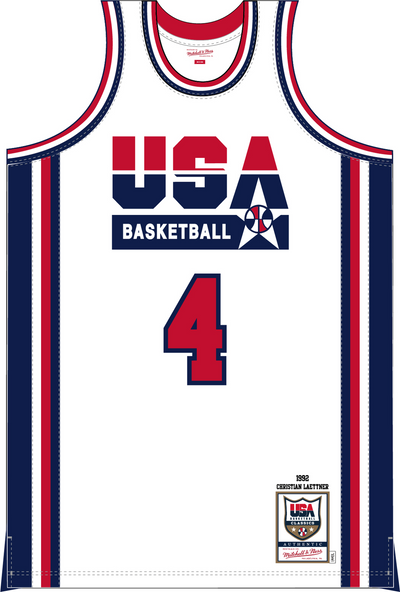 Mitchell & Ness Christian Laettner Team USA 1992 White Authentic Jersey