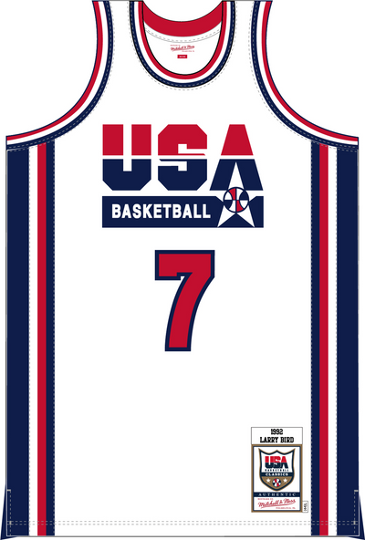 Mitchell & Ness Larry Bird Team USA 1992 White Authentic Jersey