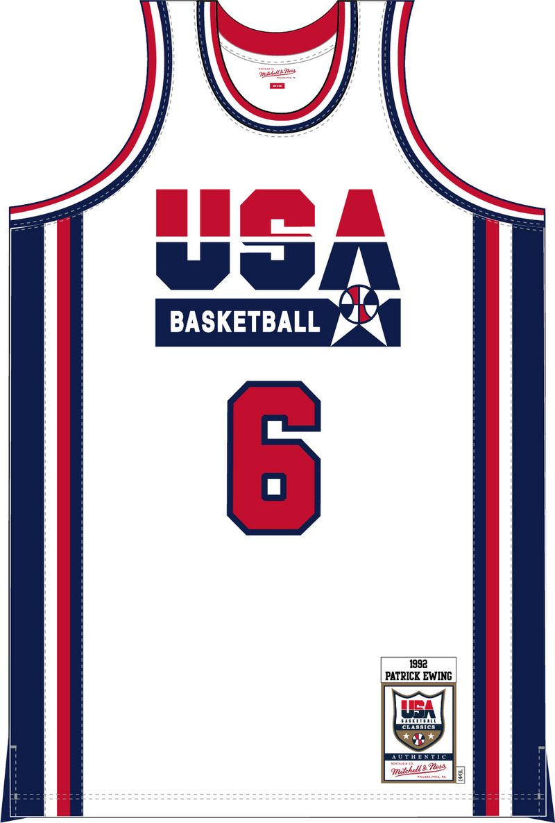 Mitchell & Ness Patrick Ewing Team USA 1992 White Authentic Jersey