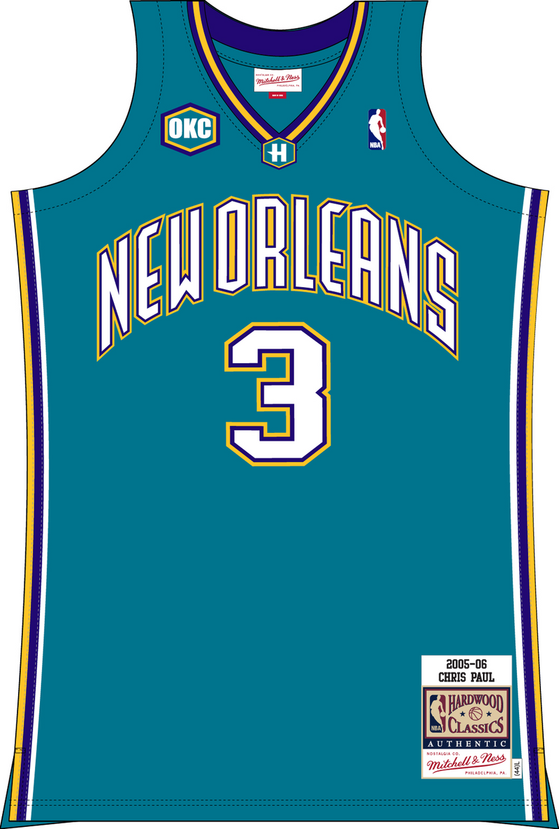Mitchell & Ness Chris Paul New Orleans Hornets 2005 Teal Authentic Jersey