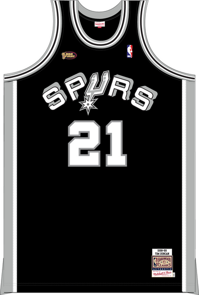 Mitchell & Ness Tim Duncan San Antonio Spurs 1998 Black Authentic Jersey