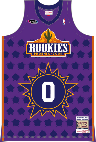 Mitchell & Ness Russell Westbrook Rookie Team 2009 Purple Authentic Jersey Game