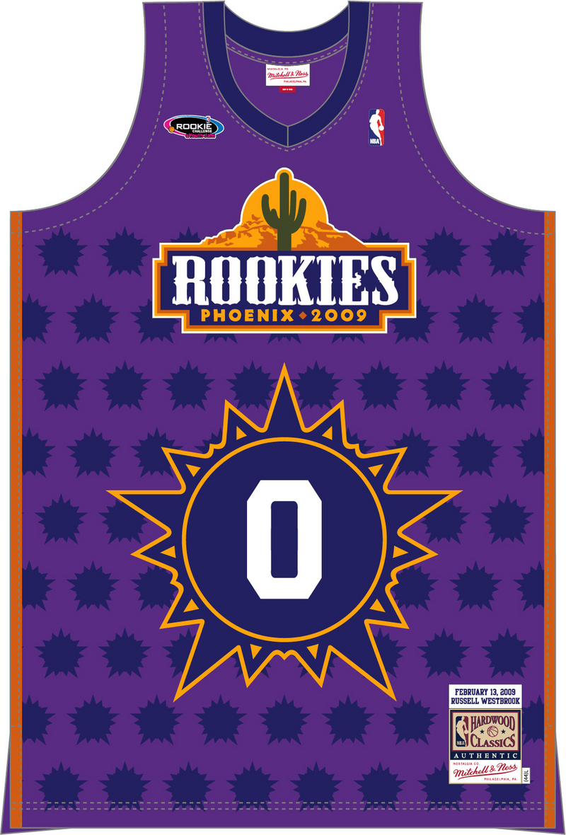 Mitchell & Ness Russell Westbrook Rookie Team 2009 Purple Authentic Jersey Game
