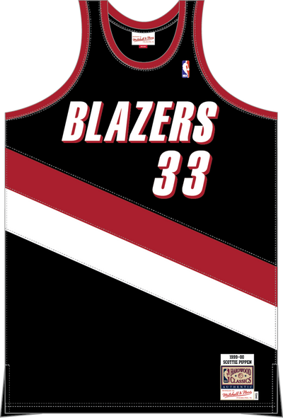 Mitchell & Ness Scottie Pippen Portland Trail Blazers 1999 Black Authentic Road Jersey