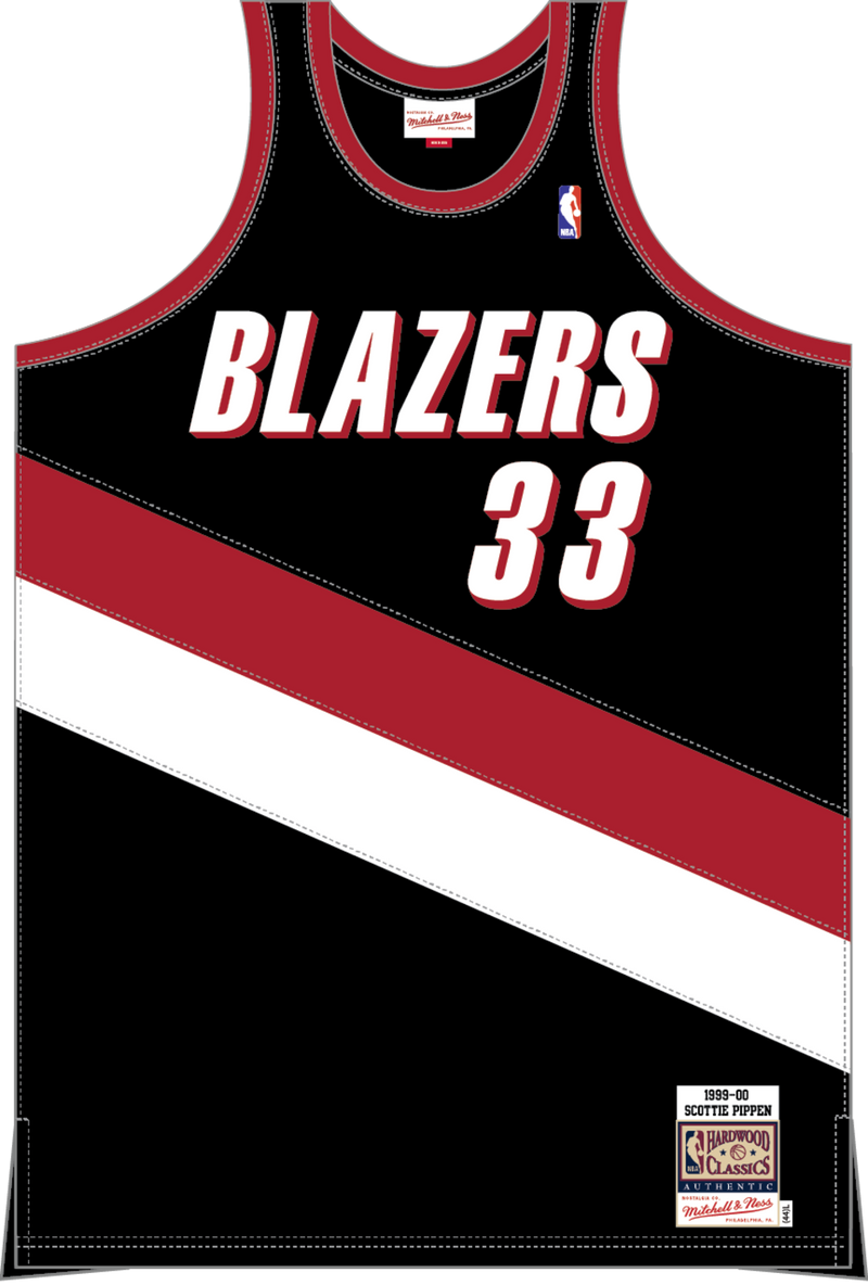 Mitchell & Ness Scottie Pippen Portland Trail Blazers 1999 Black Authentic Road Jersey