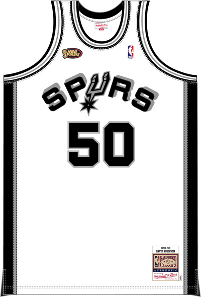 Mitchell & Ness David Robinson San Antonio Spurs 1998 White Authentic Home Finals Jersey