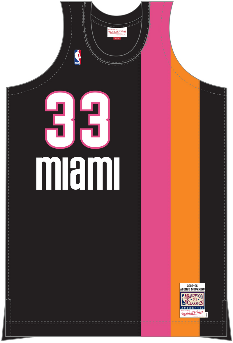 Mitchell & Ness Alonzo Mourning Miami Heat 2005 Black Authentic Alternate Jersey