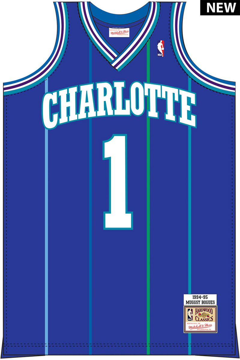 Mitchell & Ness Muggsy Bogues Charlotte Hornets 1994 Purple Authentic Alternate Jersey