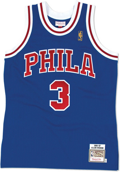 Mitchell & Ness Allen Iverson Philadelphia 76ers 1996 Royal Authentic Alternate Jersey