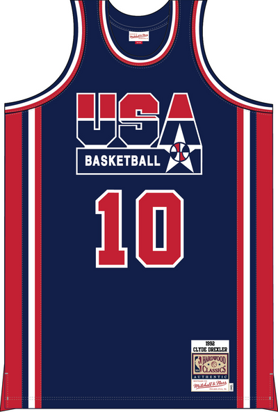 Mitchell & Ness Clyde Drexler Team USA 1992 Navy Authentic Jersey