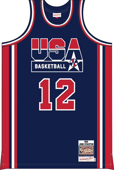 Mitchell & Ness John Stockton Team USA 1992 Navy Authentic Jersey Sotckton