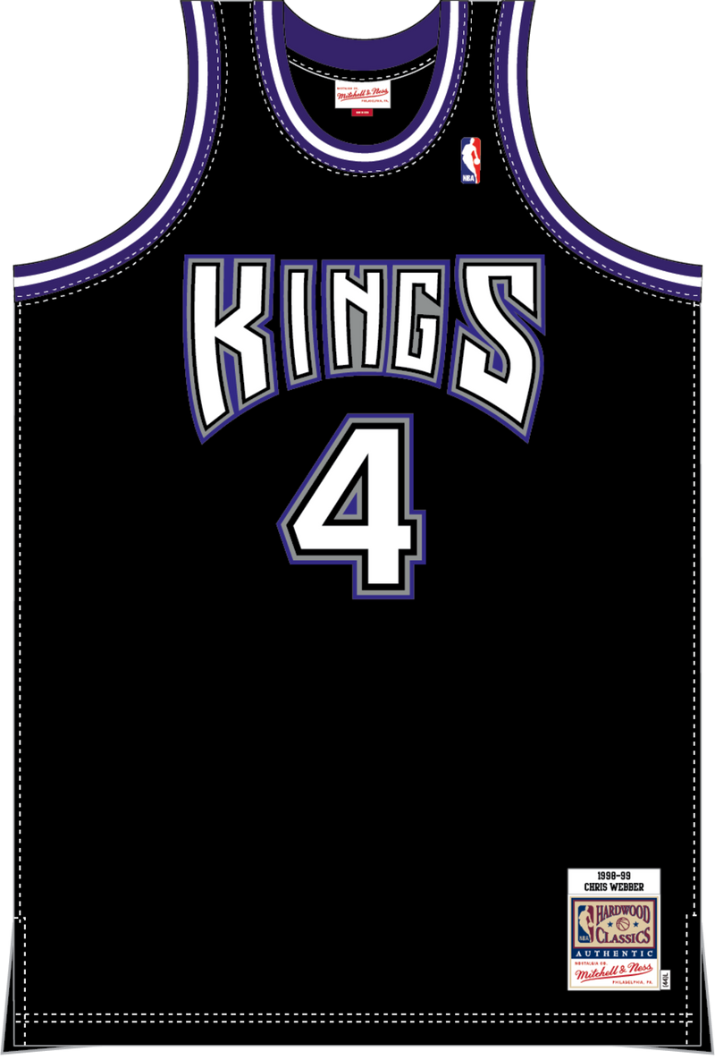 Mitchell & Ness Chris Webber Sacramento Kings 1998 Black Authentic Jersey
