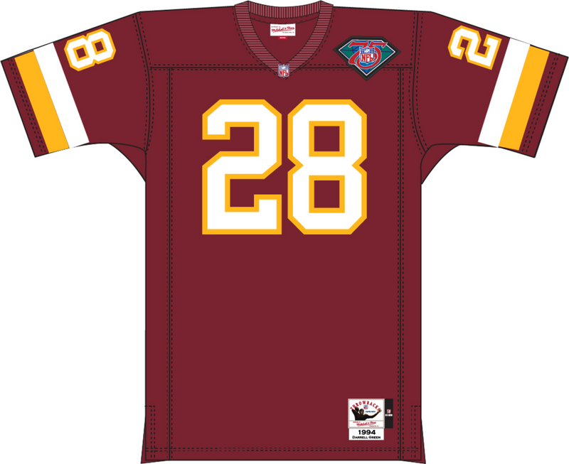 Mitchell & Ness Darrell Green Washington Football Team 1994 Cardinal Dark Jersey