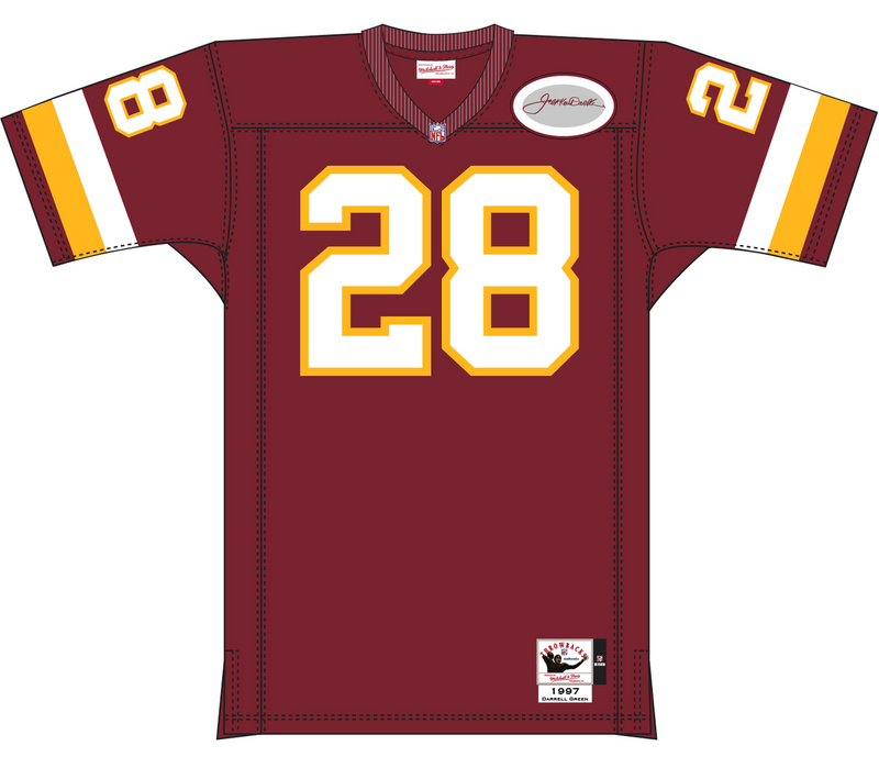 Mitchell & Ness Darrell Green Washington Redskins 1997 Cardinal Dark Jersey