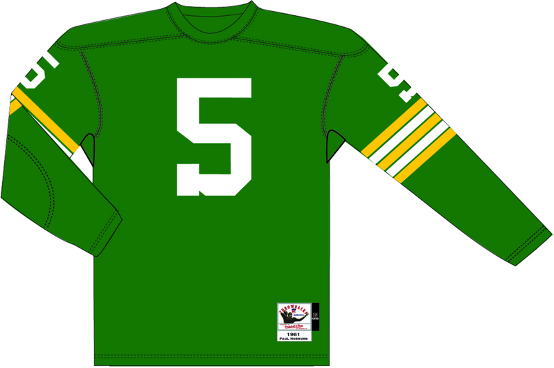 Mitchell & Ness Paul Hornung Green Bay Packers 1961 Dark Green Authentic Jersey