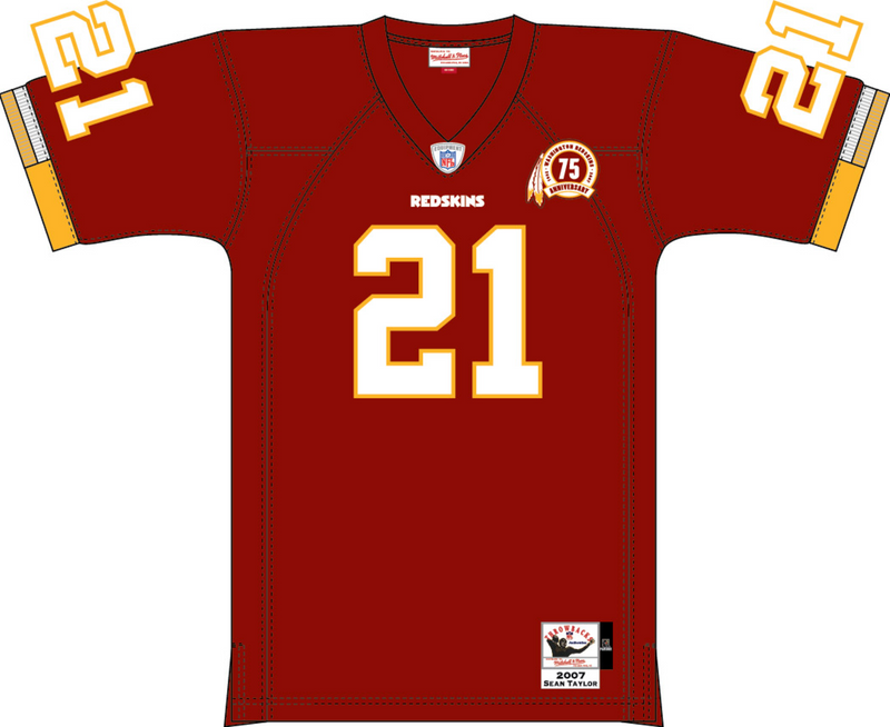 Mitchell & Ness Sean Taylor Washington Redskins 2007 Cardinal Authentic Jersey