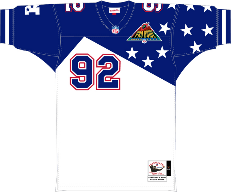 Mitchell & Ness Reggie White Afc Pro Bowl 1994 White/Royal Authentic Jersey
